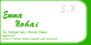 emma mohai business card